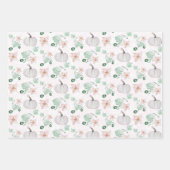 Weiße Pumpkins Wasserfarben Kunstmuster Geschenkpapier Set (Vorderseite)