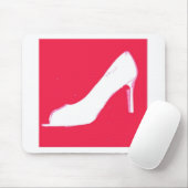 Weiße Pumps/Bachelorette Mousepad (Mit Mouse)