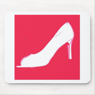 Weiße Pumps/Bachelorette Mousepad