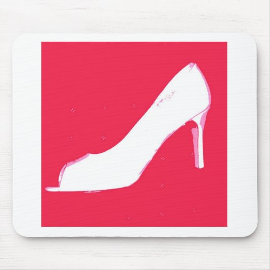 Weiße Pumps/Bachelorette Mousepad (Vorne)