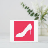 Weiße Pumps/Bachelorette Postkarte (Stehend Vorderseite)