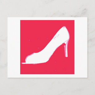 Weiße Pumps/Bachelorette Postkarte
