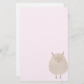 Weiße Punkt-runde Schlafenschafe Briefpapier (Vorne/Hinten)