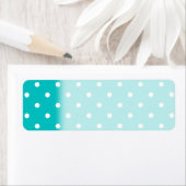 Weiße Punkte, Aquamarines Polka Dot Muster. (Insitu)