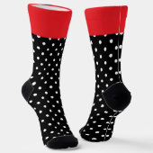 Weiße Punkte auf der schwarzen Seite Socken (Gewinkelt)