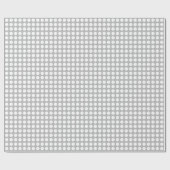 Weiße Punkte auf grauem Umhüllungspapier Geschenkpapier (Flach)