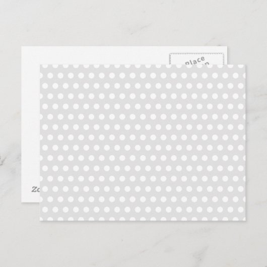 Weiße Punkte auf hellgrau Postkarte (Vorne/Hinten)
