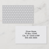 Weiße Punkte auf hellgrau Visitenkarte (Vorne/Hinten)