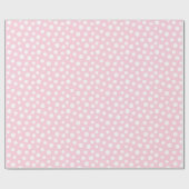 Weiße Punkte auf hellrosa Wrapping Paper Geschenkpapier (Flach)