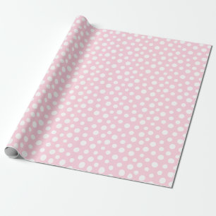 Weiße Punkte auf hellrosa Wrapping Paper Geschenkpapier