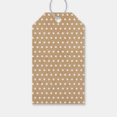 Weiße Punkte auf Imitaten braunes Kraftpapier Text Geschenkanhänger (Rückseite)