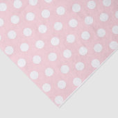 Weiße Punkte auf rosa Seidenpapier (Ausschnitt)