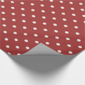 Weiße Punkte auf rot Geschenkpapier (Ecke)