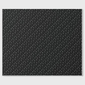 Weiße Punkte auf schwarz Geschenkpapier (Flach)