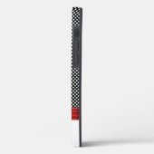 weiße Punkte auf schwarz mit Bogen Case-Mate iPhone Hülle (Rückseite / Links)