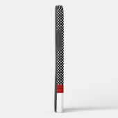 weiße Punkte auf schwarz mit Bogen Case-Mate iPhone Hülle (Rückseite / Rechts)