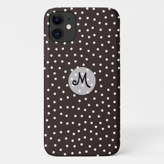 Weiße Punkte auf Schwarz mit einzigartigem Muster Case-Mate iPhone Hülle (Rückseite)