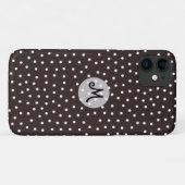 Weiße Punkte auf Schwarz mit einzigartigem Muster Case-Mate iPhone Hülle (Rückseite (Horizontal))