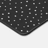 Weiße Punkte auf schwarz Schreibtischunterlage (Ecke)