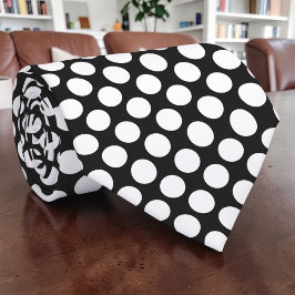 Weiße Punkte auf schwarzer benutzerdefinierter Aus Krawatte