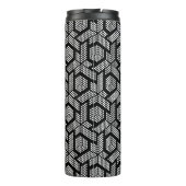 Weiße Punkte geometrisches Muster thermische Tumbl Thermosbecher (Rückseite)