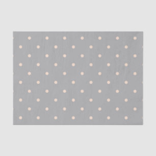 Weiße Punkte Grauer Hintergrund Elegante Polka-Pun Seidenpapier