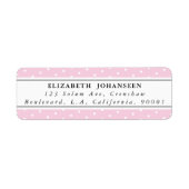 Weiße Punkte Muster Rosa Schick Retouradresse (Vorne)