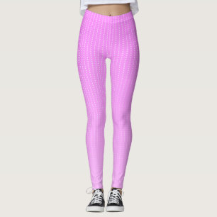 Weiße Punkte rosa Muster Leggings