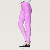Weiße Punkte rosa Muster Leggings (Links)