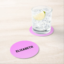 Weiße Punkte rosa Muster Runder Pappuntersetzer