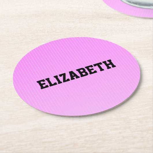 Weiße Punkte rosa Muster Runder Pappuntersetzer (Angewinkelt)