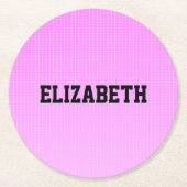 Weiße Punkte rosa Muster Runder Pappuntersetzer (Vorderseite)