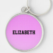 Weiße Punkte rosa Muster Schlüsselanhänger (Vorne)