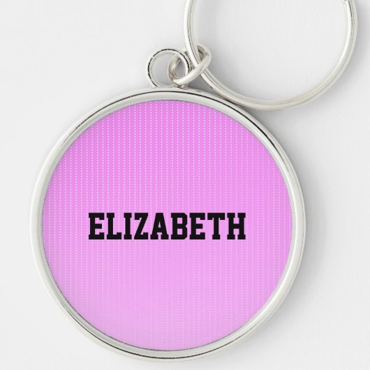 Weiße Punkte rosa Muster Schlüsselanhänger (Vorne)