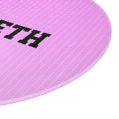 Weiße Punkte rosa Muster Schneidebrett (Ecke)