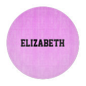 Weiße Punkte rosa Muster Schneidebrett (Vorderseite)