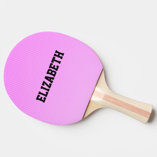 Weiße Punkte rosa Muster Tischtennis Schläger (Seitenansicht)