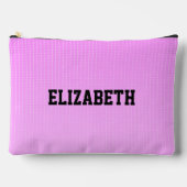 Weiße Punkte rosa Muster Zubehörtasche (Vorderseite)