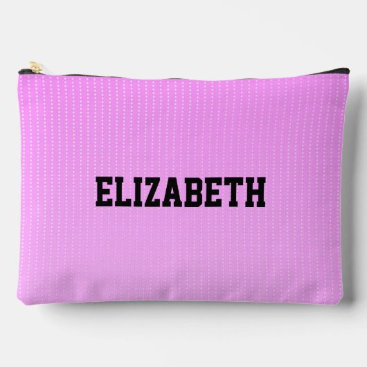 Weiße Punkte rosa Muster Zubehörtasche (Vorderseite)