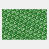 Weiße Punkte und Streifen in Rot und Grün Geschenkpapier Set (Vorderseite)