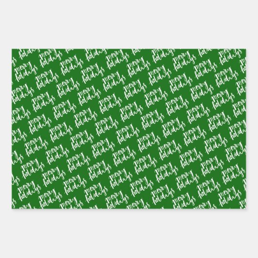 Weiße Punkte und Streifen in Rot und Grün Geschenkpapier Set (Vorderseite)