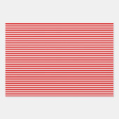 Weiße Punkte und Streifen in Rot und Grün Geschenkpapier Set (Vorderseite 3)