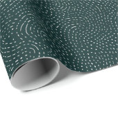 Weiße Punkte und Wimpern drehen Geschenkpapier (Rolleneckpunkt)