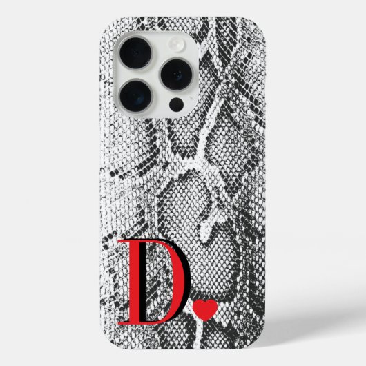 Weiße Python-Schlangenhaut - Reich Elegant Monogra Case-Mate iPhone Hülle (Rückseite)