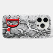 Weiße Python-Schlangenhaut - Reich Elegant Monogra Case-Mate iPhone Hülle (Rückseite (Horizontal))