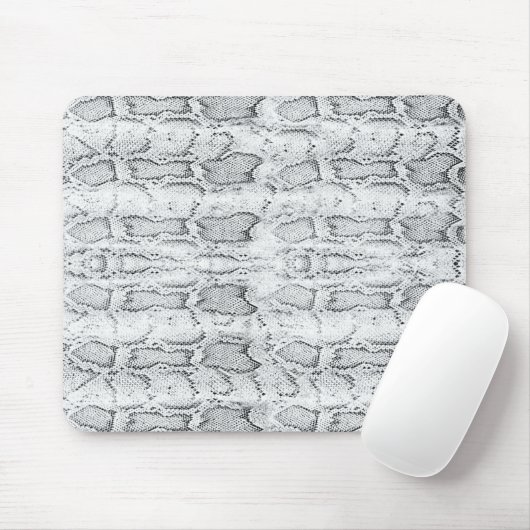 Weiße Python-Schlangenhautdruck Mousepad (Mit Mouse)