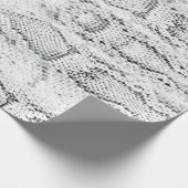 Weiße Python-Schlangenhautdrucke Geschenkpapier (Ecke)