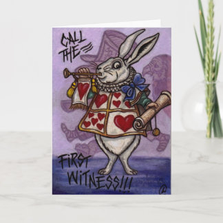 WEISSE RABBIT-Alice im Wunderland Karte