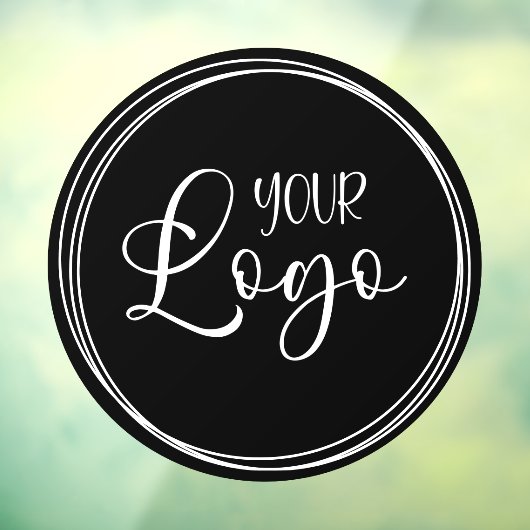 Weiße Ränge für Ihr Firmenlogo Schwarz Fensteraufkleber (Blatt 3)