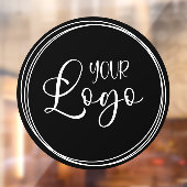 Weiße Ränge für Ihr Firmenlogo Schwarz Fensteraufkleber (Blatt 2)